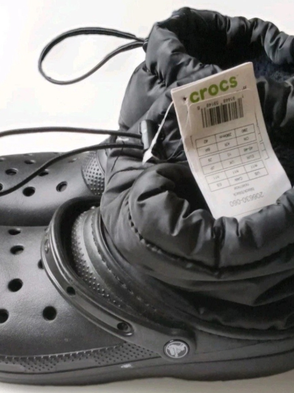 Crocs Classic Black Puffer Clog - Comfortable Waterproof Wearable
